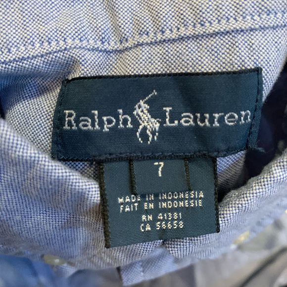 RALPH LAUREN BUTTON DOWN SHIRT WITH TEDDY - Picture 2 of 2